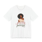 Pretty When I’m Peaceful Tee — Afro Woman Graphic T-Shirt