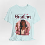 Healing Looks Good On Me T‑Shirt — Self‑Care Positive Vibes Braids Tee