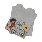 Soft Heart, Firm Boundaries Floral Tee — Empowerment Graphic T-Shirt