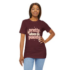 Pretty When I’m Peaceful T-Shirt — Retro Floral Cute Graphic Tee