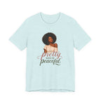Pretty When I’m Peaceful Tee — Afro Woman Graphic T-Shirt