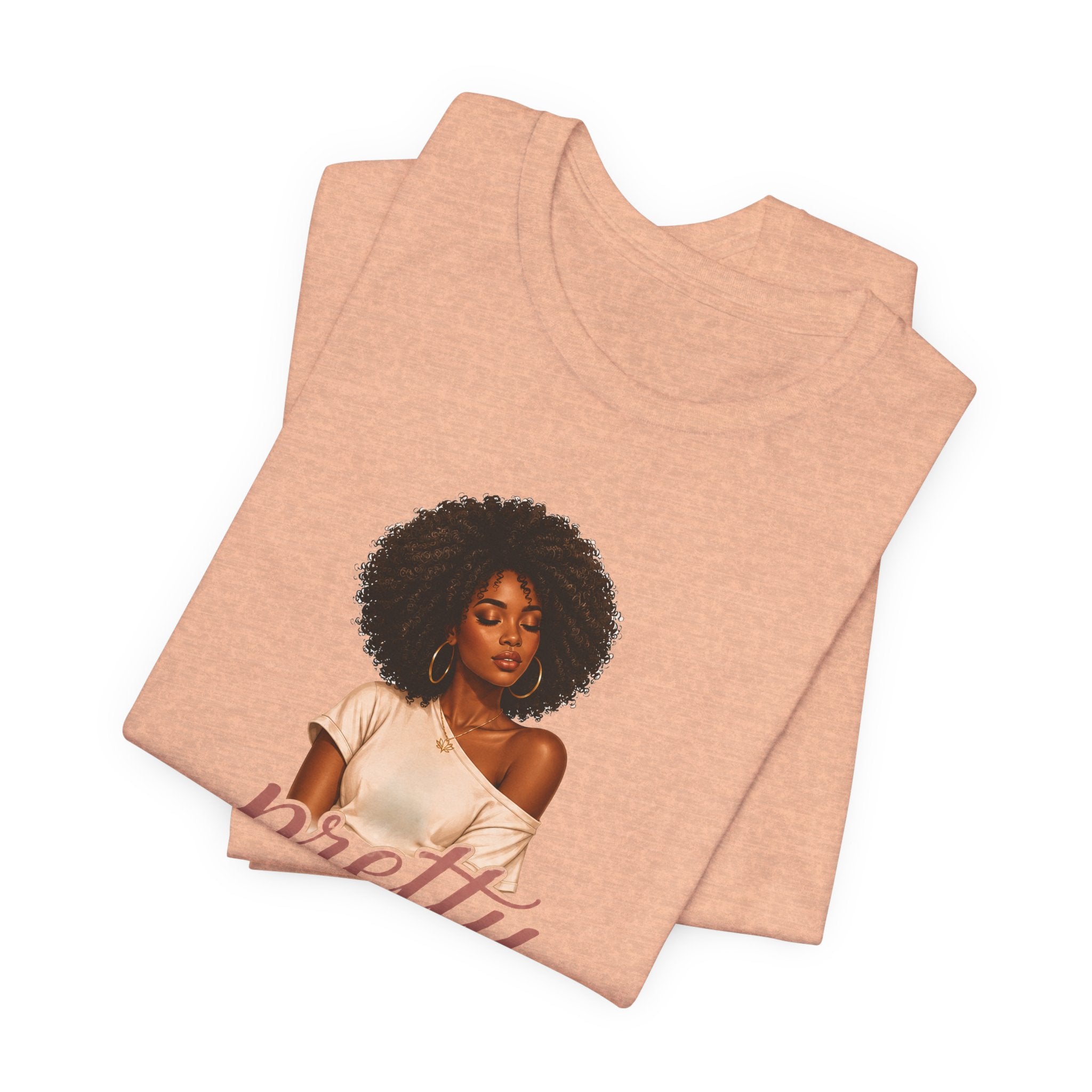 Pretty When I’m Peaceful Tee — Afro Woman Graphic T-Shirt