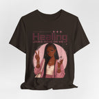 Healing Looks Good On Me T‑Shirt — Self‑Care Positive Vibes Braids Tee