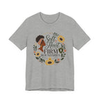Soft Heart, Firm Boundaries Floral Tee — Empowerment Graphic T-Shirt