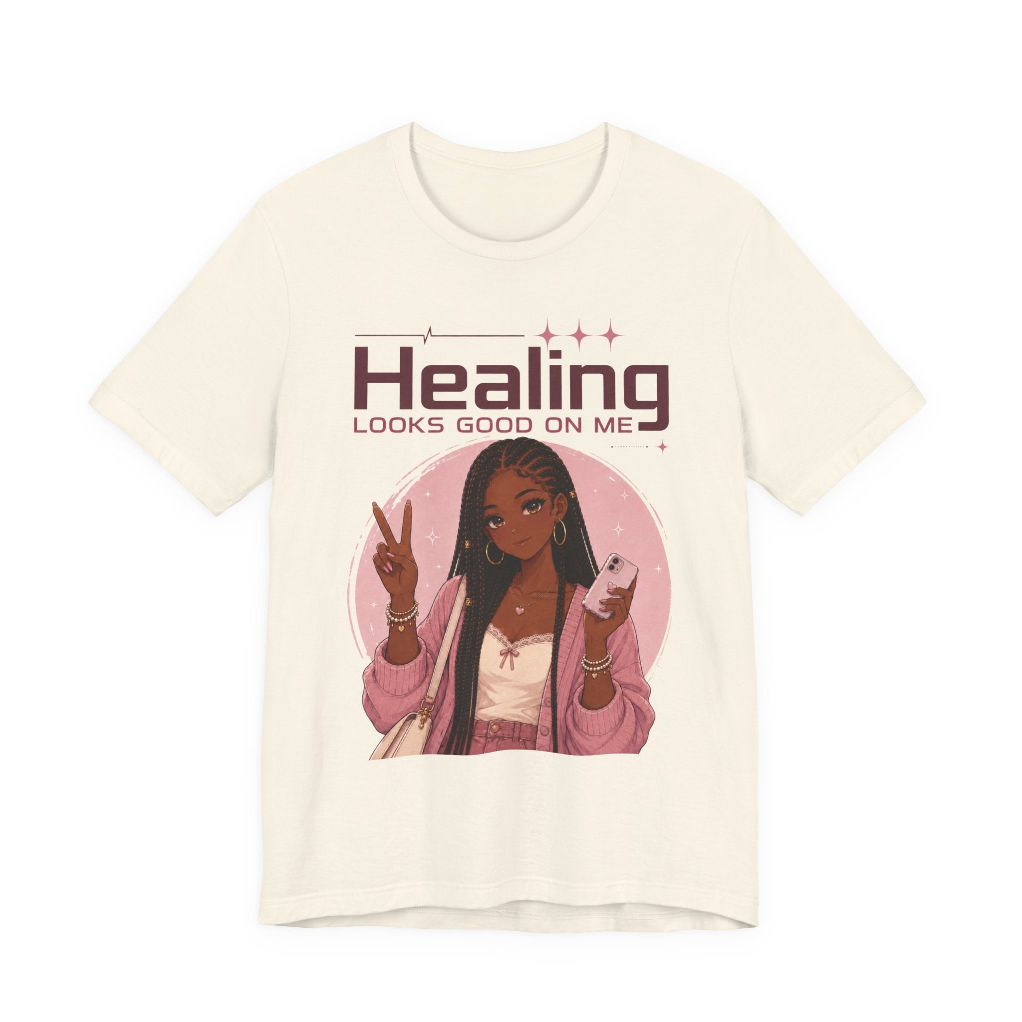 Healing Looks Good On Me T‑Shirt — Self‑Care Positive Vibes Braids Tee