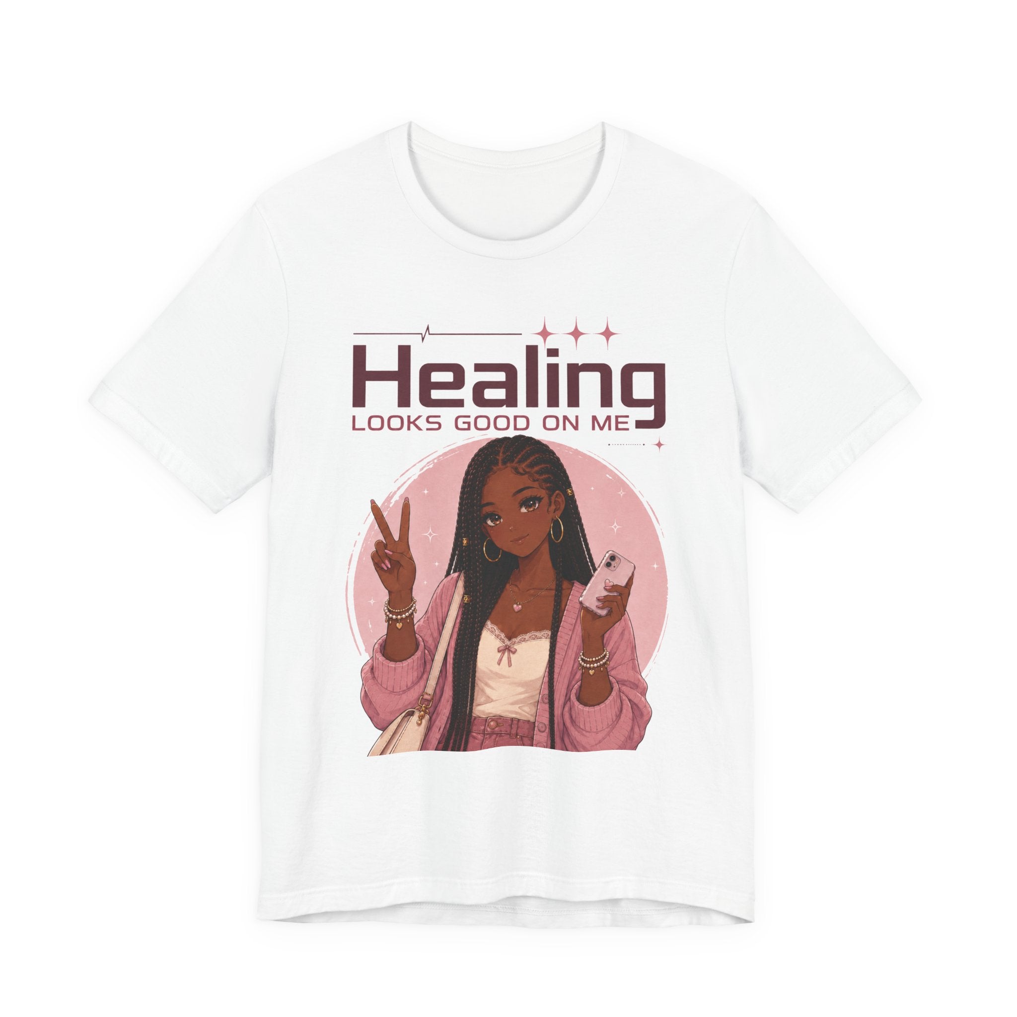 Healing Looks Good On Me T‑Shirt — Self‑Care Positive Vibes Braids Tee