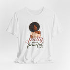 Pretty When I’m Peaceful Tee — Afro Woman Graphic T-Shirt