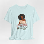 Pretty When I’m Peaceful Tee — Afro Woman Graphic T-Shirt