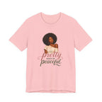 Pretty When I’m Peaceful Tee — Afro Woman Graphic T-Shirt