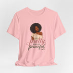 Pretty When I’m Peaceful Tee — Afro Woman Graphic T-Shirt