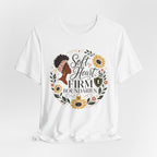 Soft Heart, Firm Boundaries Floral Tee — Empowerment Graphic T-Shirt