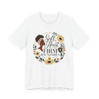 Soft Heart, Firm Boundaries Floral Tee — Empowerment Graphic T-Shirt