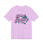 Happy and Healing T-Shirt — Retro Pink & Blue Positive Vibes Tee