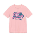 Happy and Healing T-Shirt — Retro Pink & Blue Positive Vibes Tee