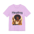 Healing Looks Good On Me Tee – Afro Woman Self-Care Graphic T-Shirt