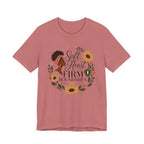 Soft Heart, Firm Boundaries Floral Tee — Empowerment Graphic T-Shirt