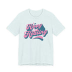 Happy and Healing T-Shirt — Retro Pink & Blue Positive Vibes Tee