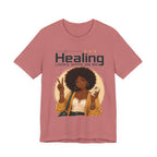 Healing Looks Good On Me Tee – Afro Woman Self-Care Graphic T-Shirt