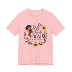 Soft Heart, Firm Boundaries Floral Tee — Empowerment Graphic T-Shirt