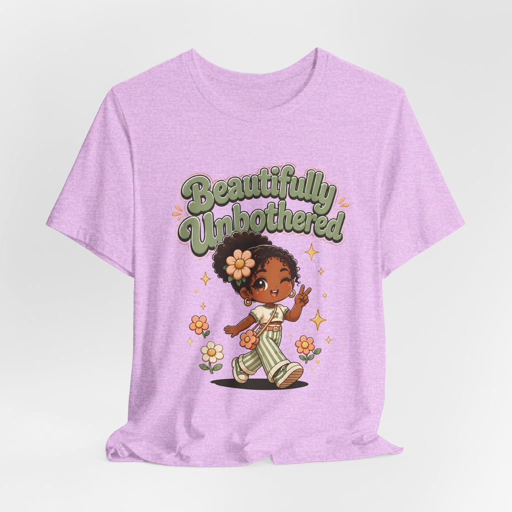 Beautifully Unbothered Tee — Retro Cute Girl Graphic T-Shirt