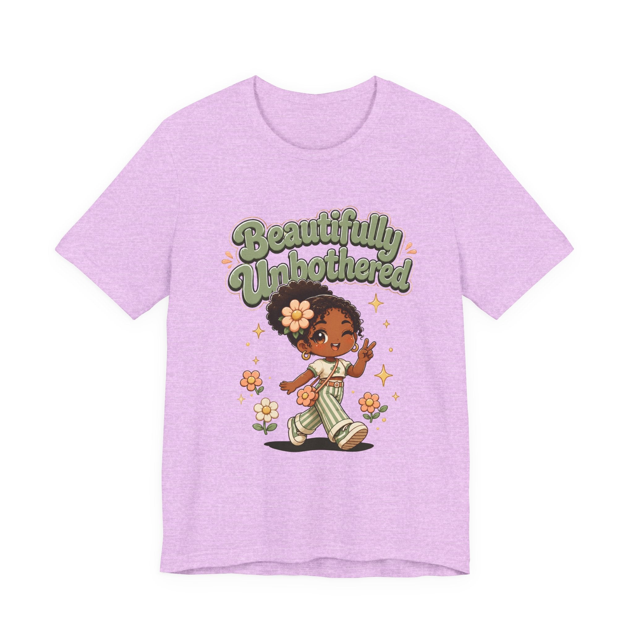 Beautifully Unbothered Tee — Retro Cute Girl Graphic T-Shirt