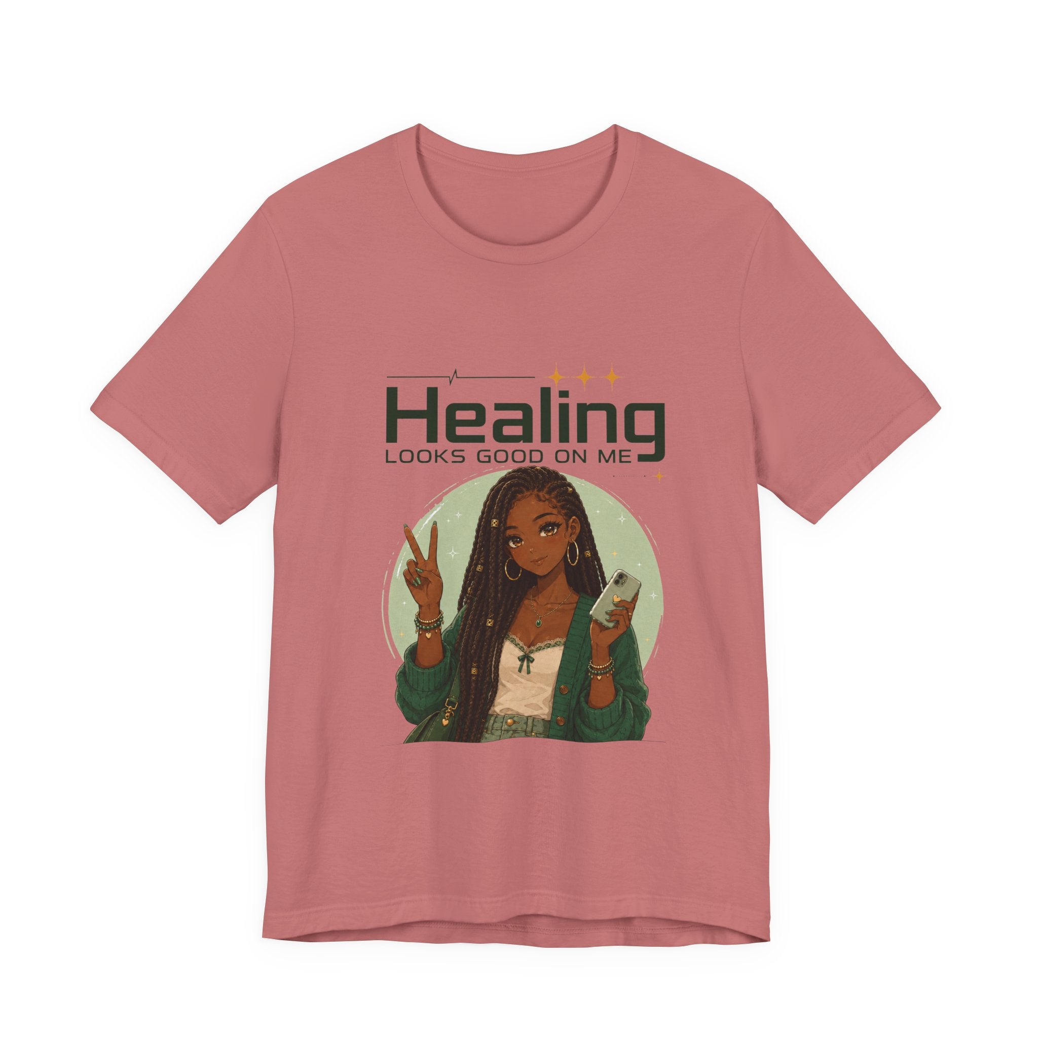Healing Looks Good On Me Loc Tee — Empowering Self-Care Graphic T-Shirt