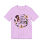 Soft Heart, Firm Boundaries Floral Tee — Empowerment Graphic T-Shirt