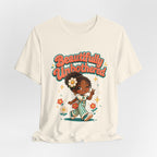 Beautifully Unbothered Tee — Retro Cute Girl Graphic T‑Shirt