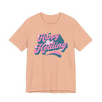 Happy and Healing T-Shirt — Retro Pink & Blue Positive Vibes Tee