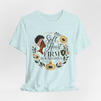 Soft Heart, Firm Boundaries Floral Tee — Empowerment Graphic T-Shirt