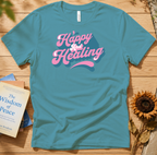 Happy and Healing T-Shirt — Retro Pink & Blue Positive Vibes Tee