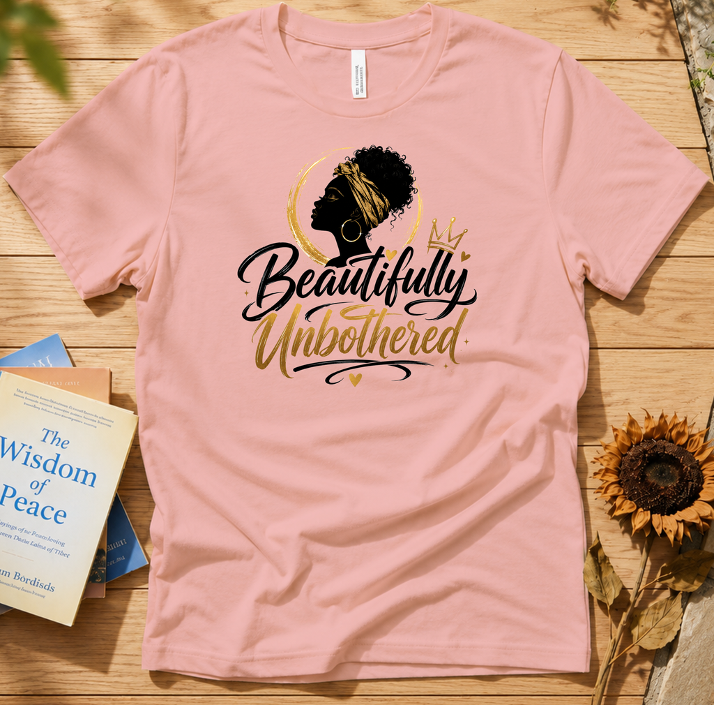 Beautifully Unbothered T‑Shirt — Afrocentric Empowerment Tee