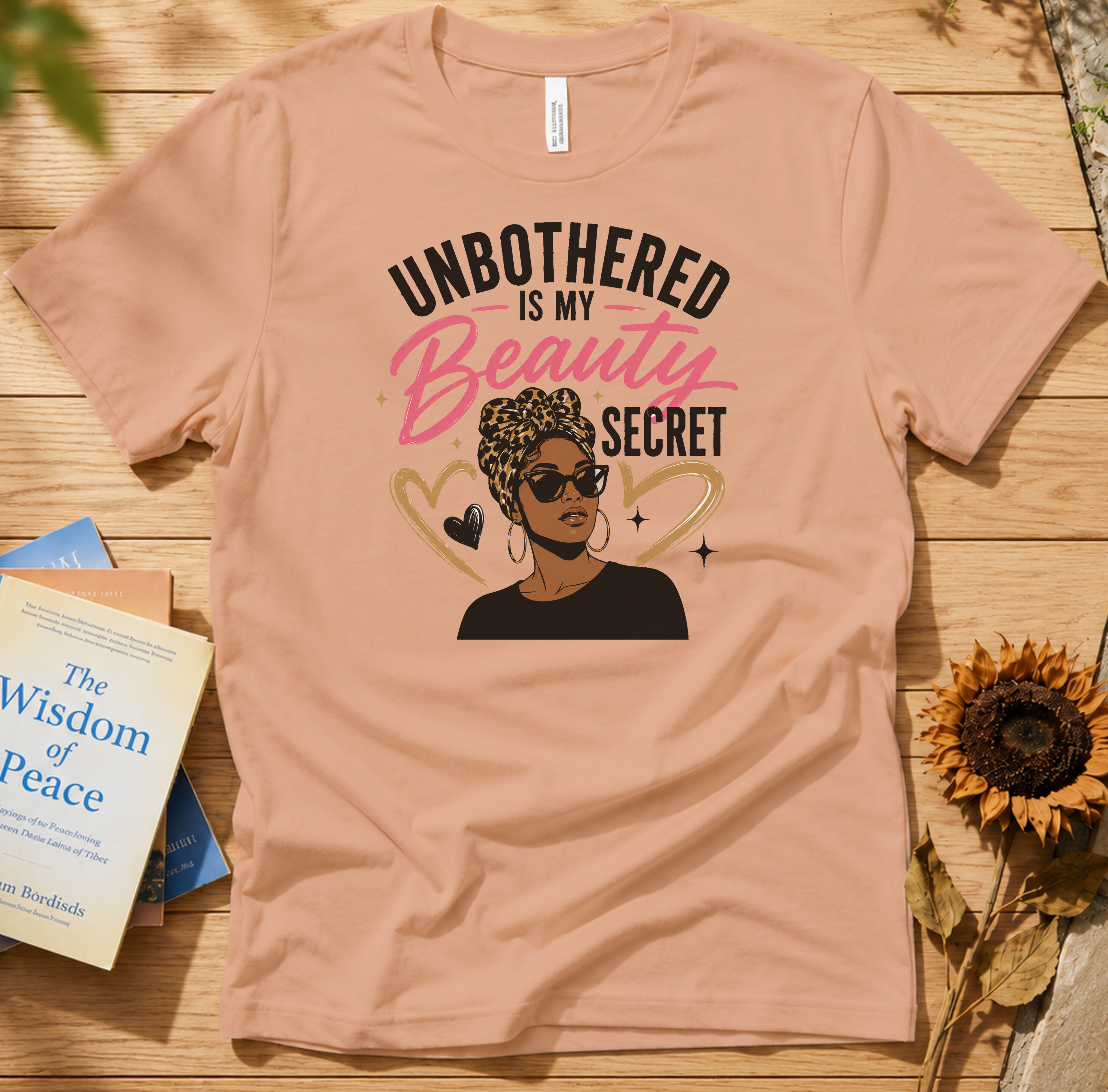 Unbothered Is My Beauty Secret Tee — Empowering Black Woman Graphic T-Shirt